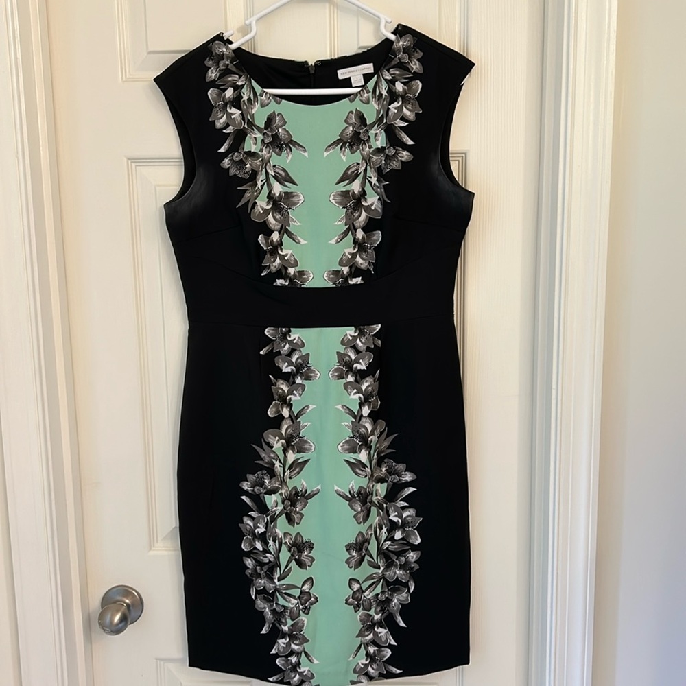 New York & Co black and green dress